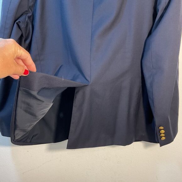Lauren Ralph Lauren MENS Blazer 50r Navy Blue Gold Button Sportscoat Jacket - Picture 9 of 14